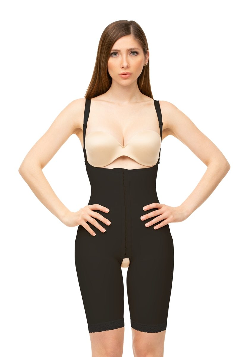 Faja con zipper con Tirantes ajustables y pierna corta (BE07)