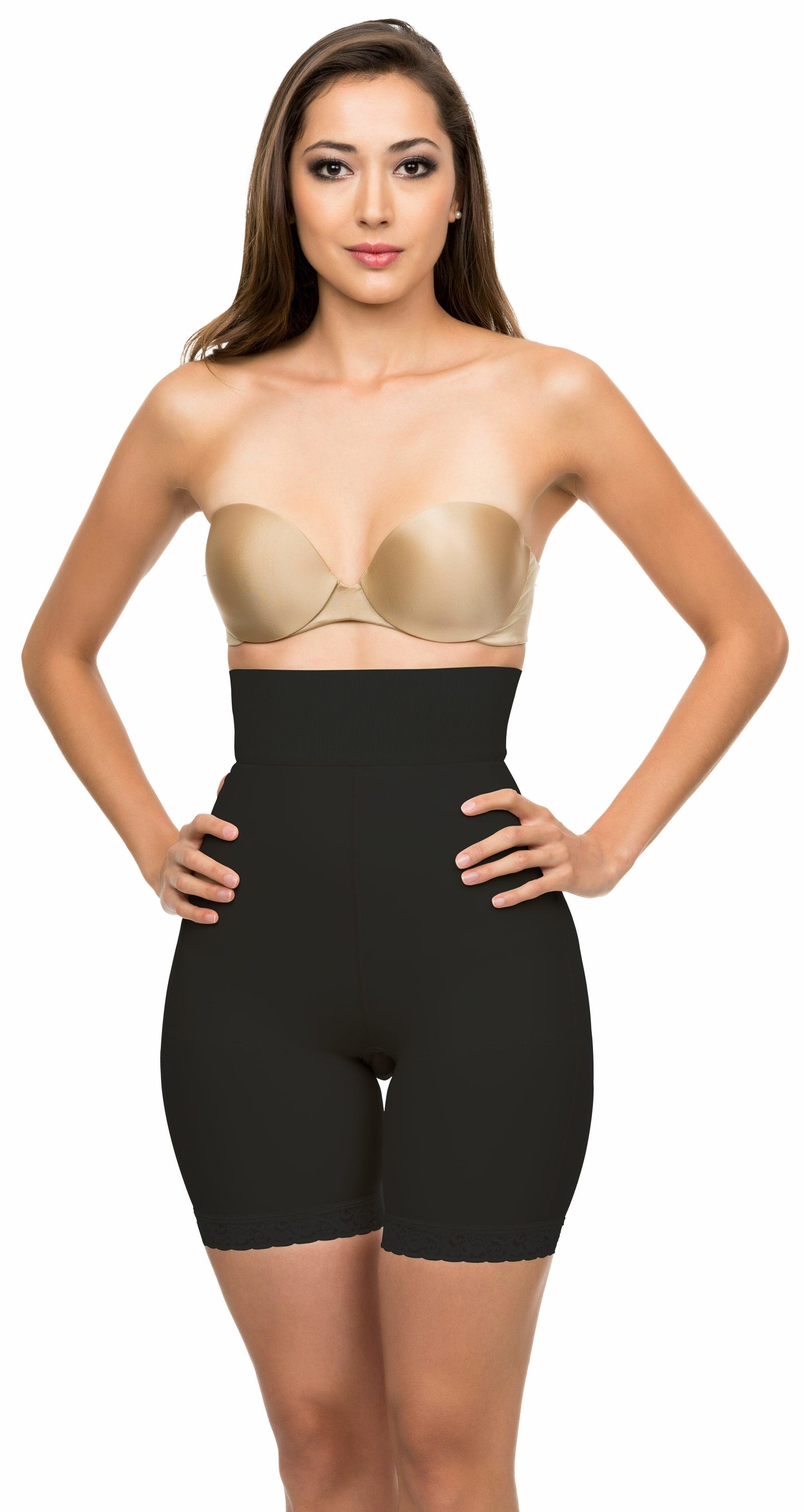 Pantalones cortos moldeadores de cuerpo de cintura alta (BE10)