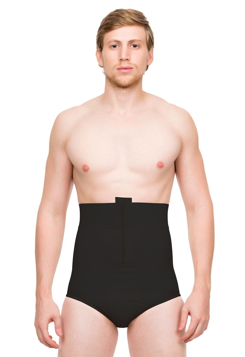 Calconcillo con cintura alta de compresión para hombre postquirurgica con zipper (MG01)