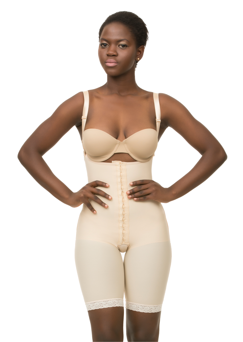 Faja completa de espalda media con broches al frente (BE11)
