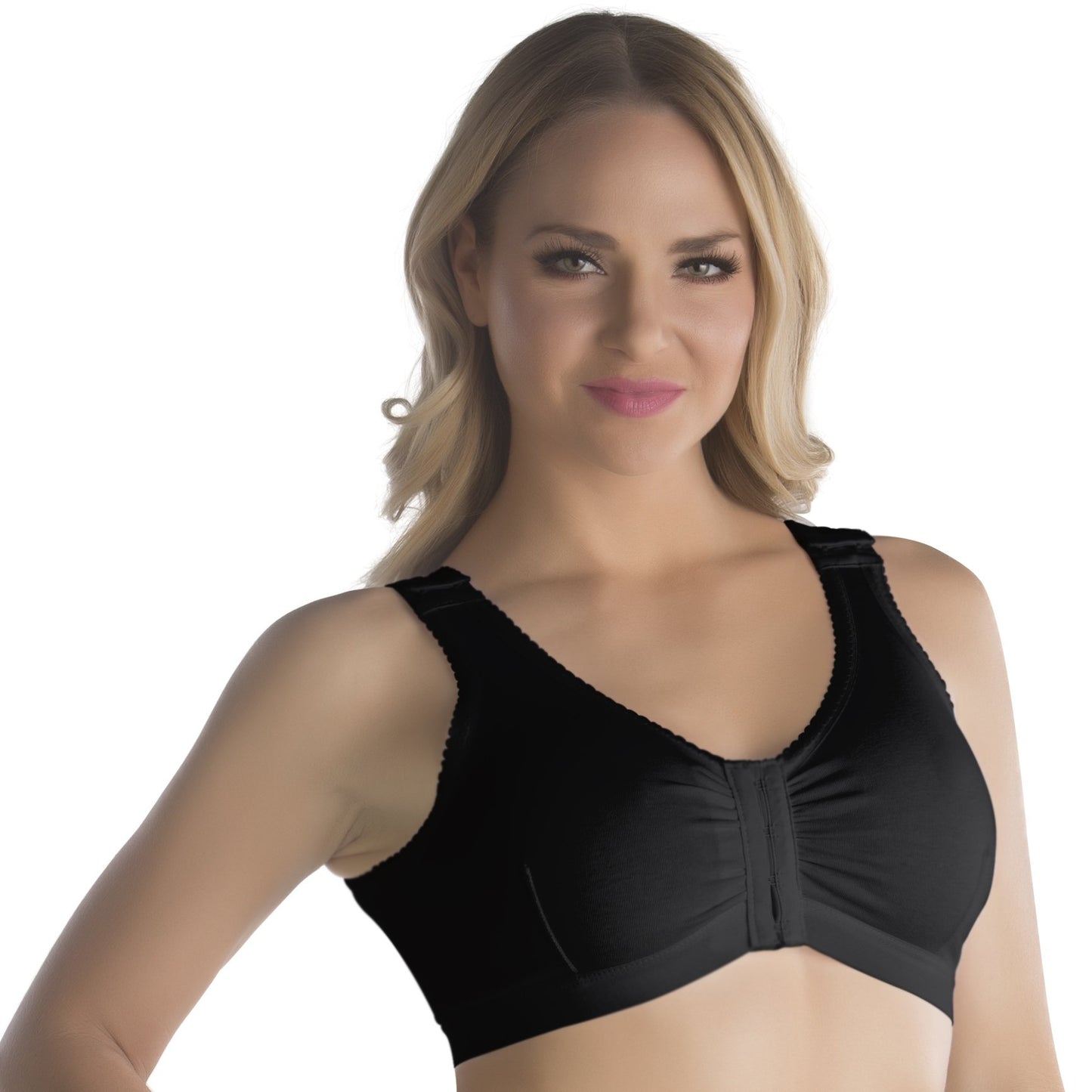 Sujetador algodón posquirúrgicos correas anchas con banda de 2"(CB02)