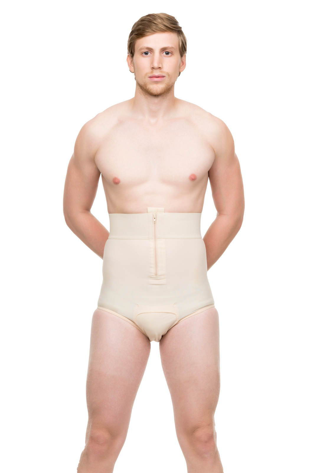 Calconcillo con cintura alta de compresión para hombre postquirurgica con zipper (MG01)