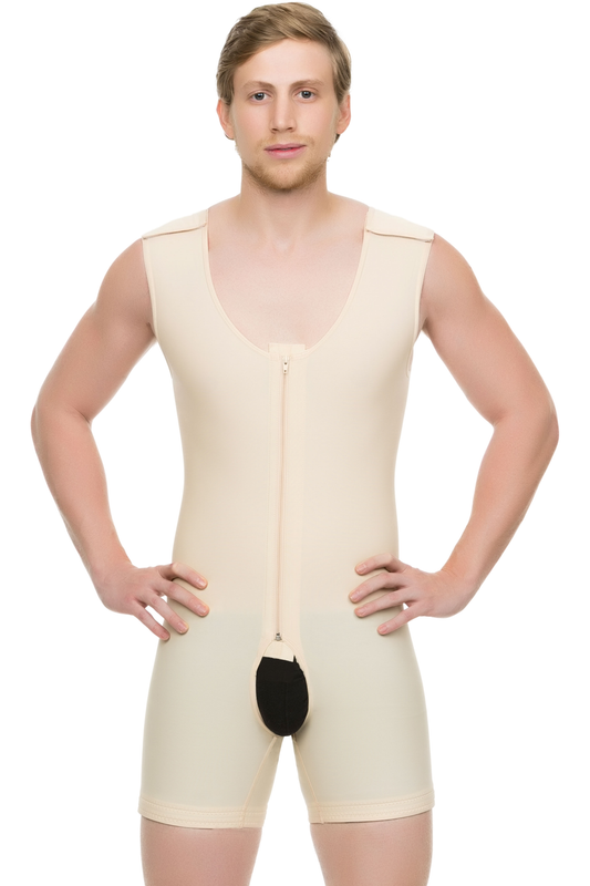Faja de alta compresión, moldeador para hombre con pierna corta (MG02)
