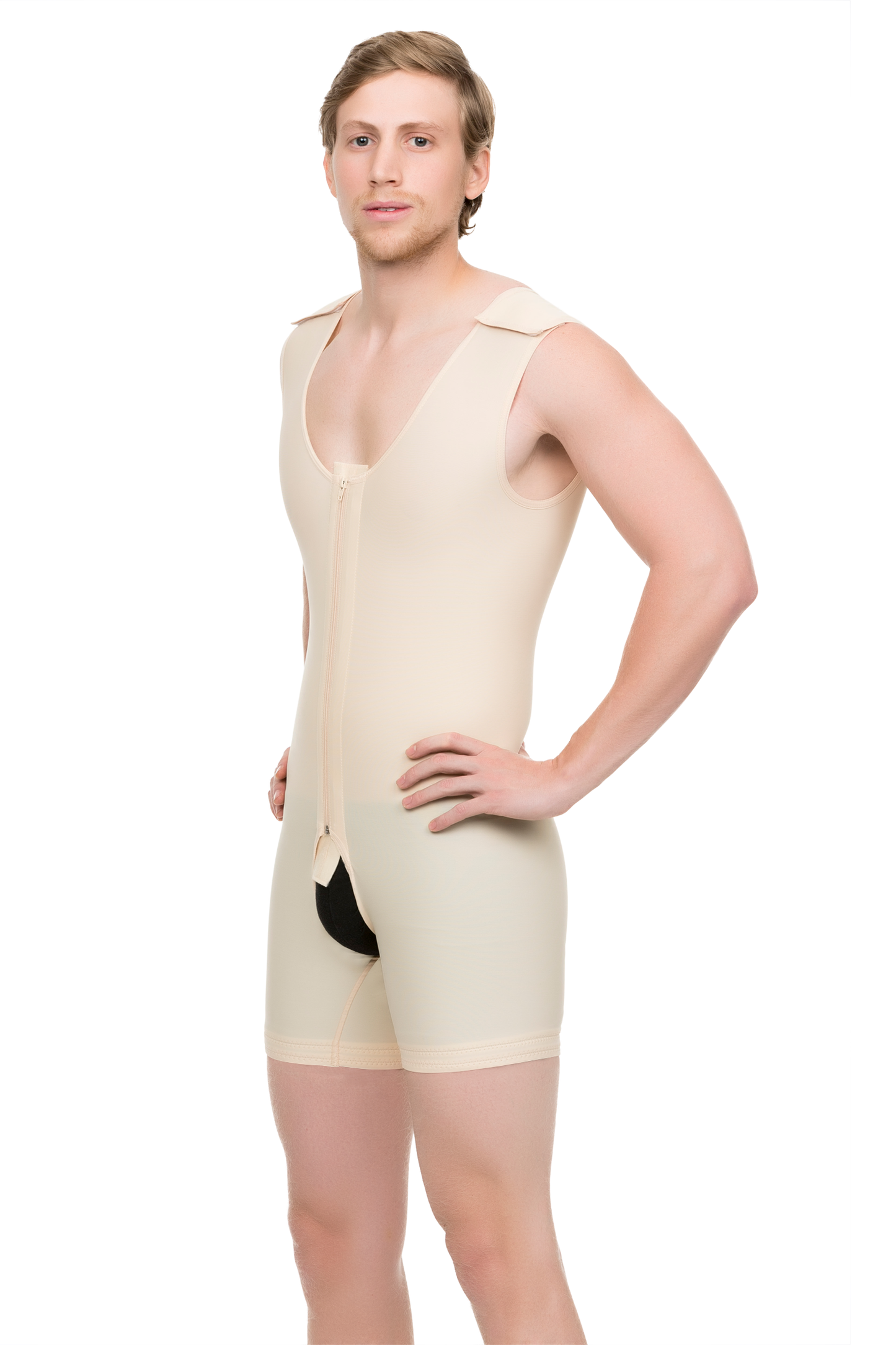 Faja de alta compresión, moldeador para hombre con pierna corta (MG02)
