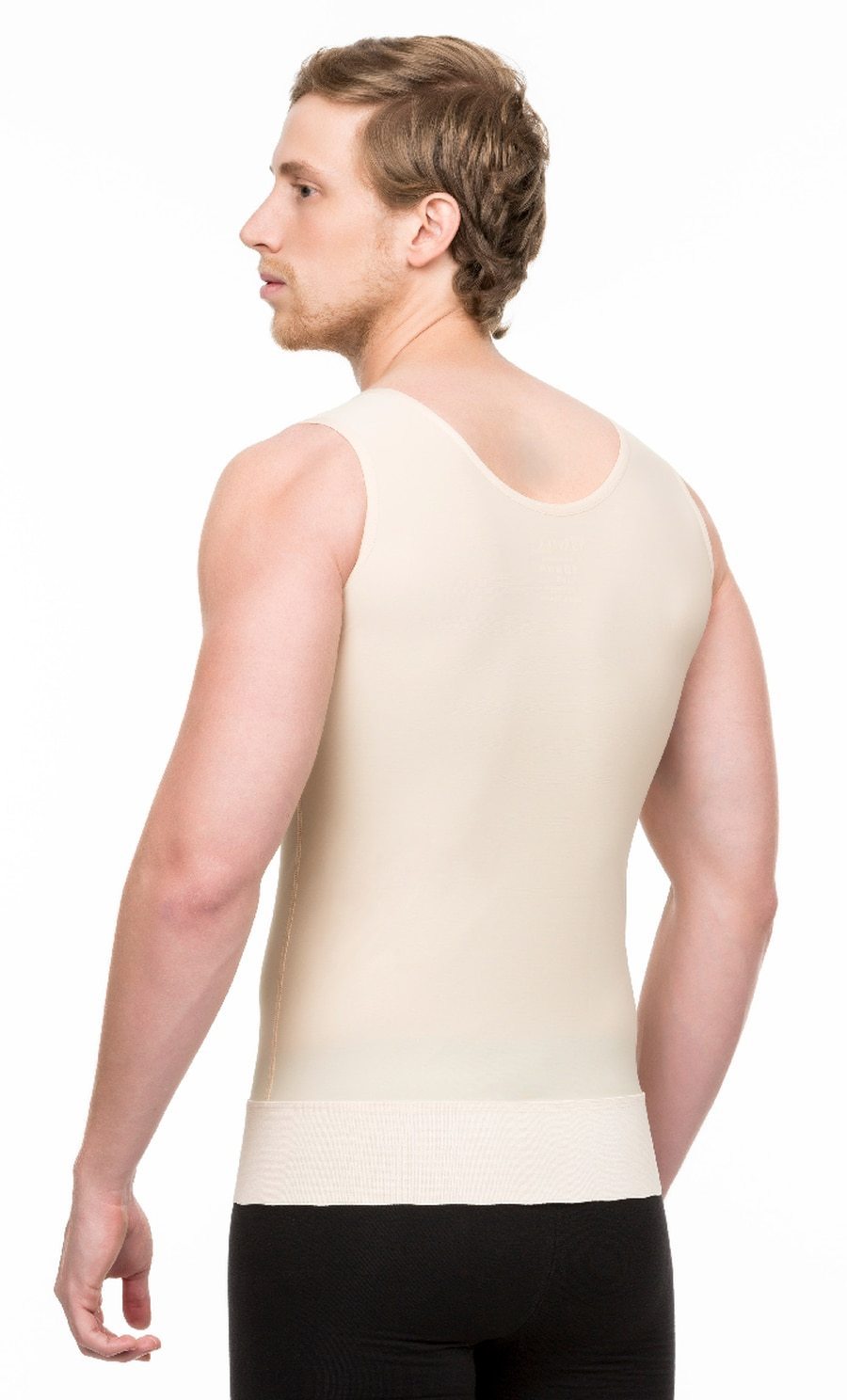 Camiseta de compresión para hombre postquirurgica con zipper (MG03)