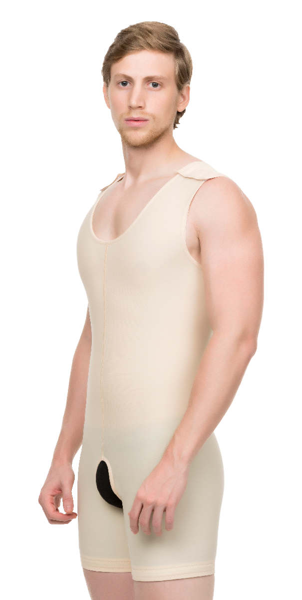 Body Shaper para hombre adelgazar ropa de compresión y postquirúrgica pantalones cortos (MG08)