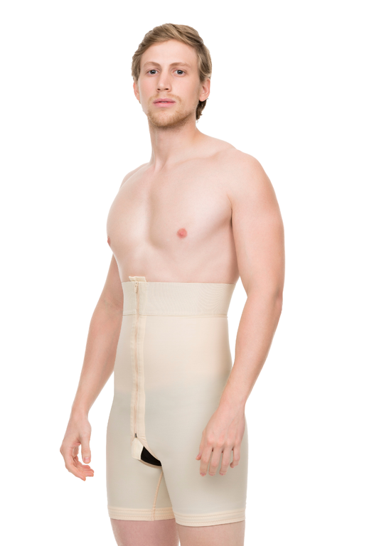 Pantalones cortos para hombre de cintura alta, abdomen, control de pierna, adelgazamiento, moldeador, boxeador breve para hombre (MG09)