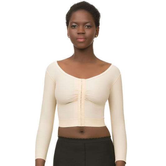 Chaleco bolero compresor con manga larga y brasier integrado (VS03-LS)