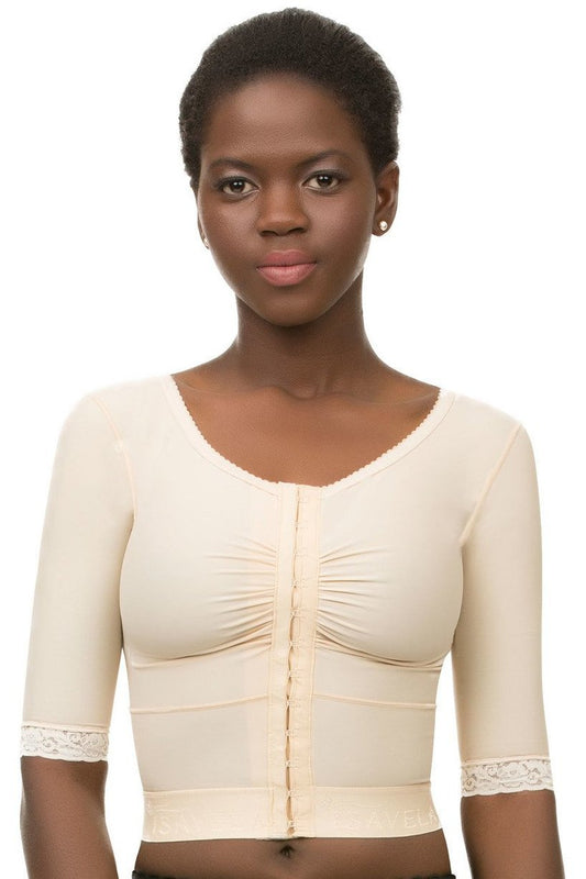 Chaleco bolero compresor con manga corta y brasier integrado (VS03-SS)