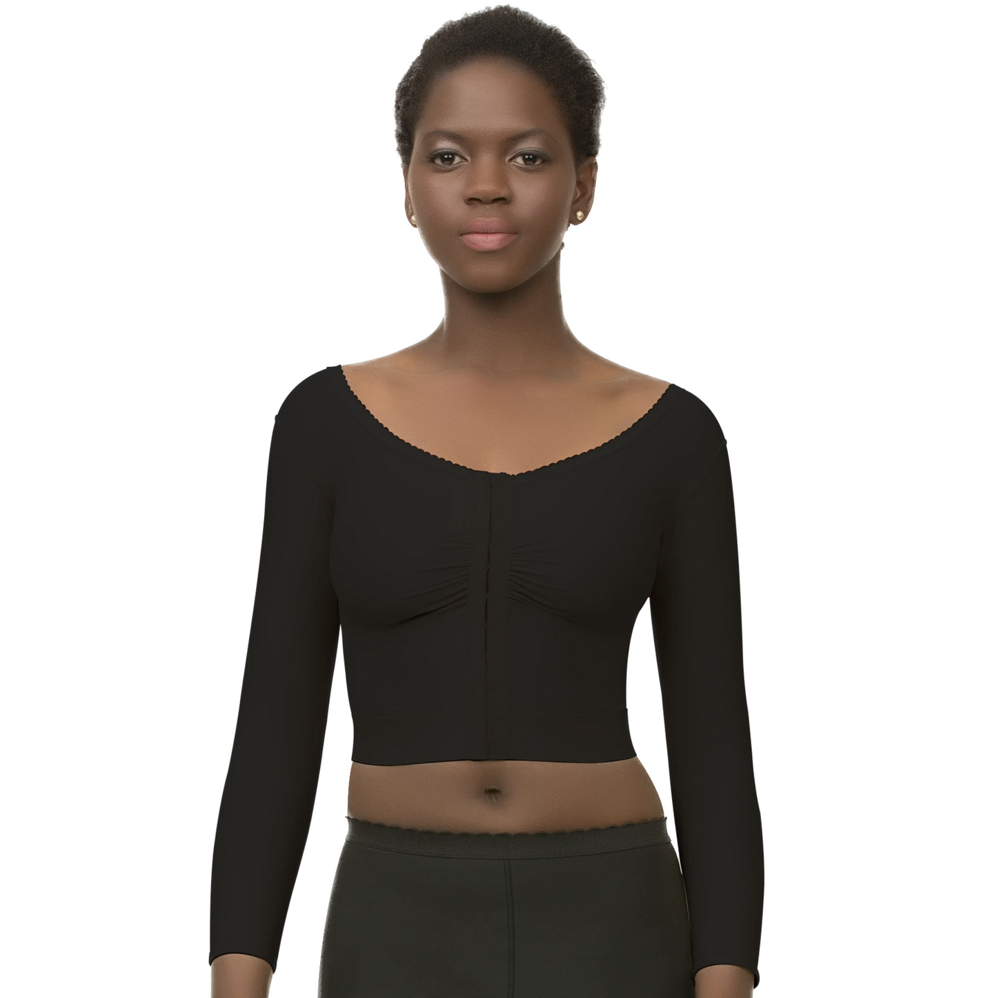 Chaleco bolero compresor con manga corta y brasier integrado (VS03-SS)