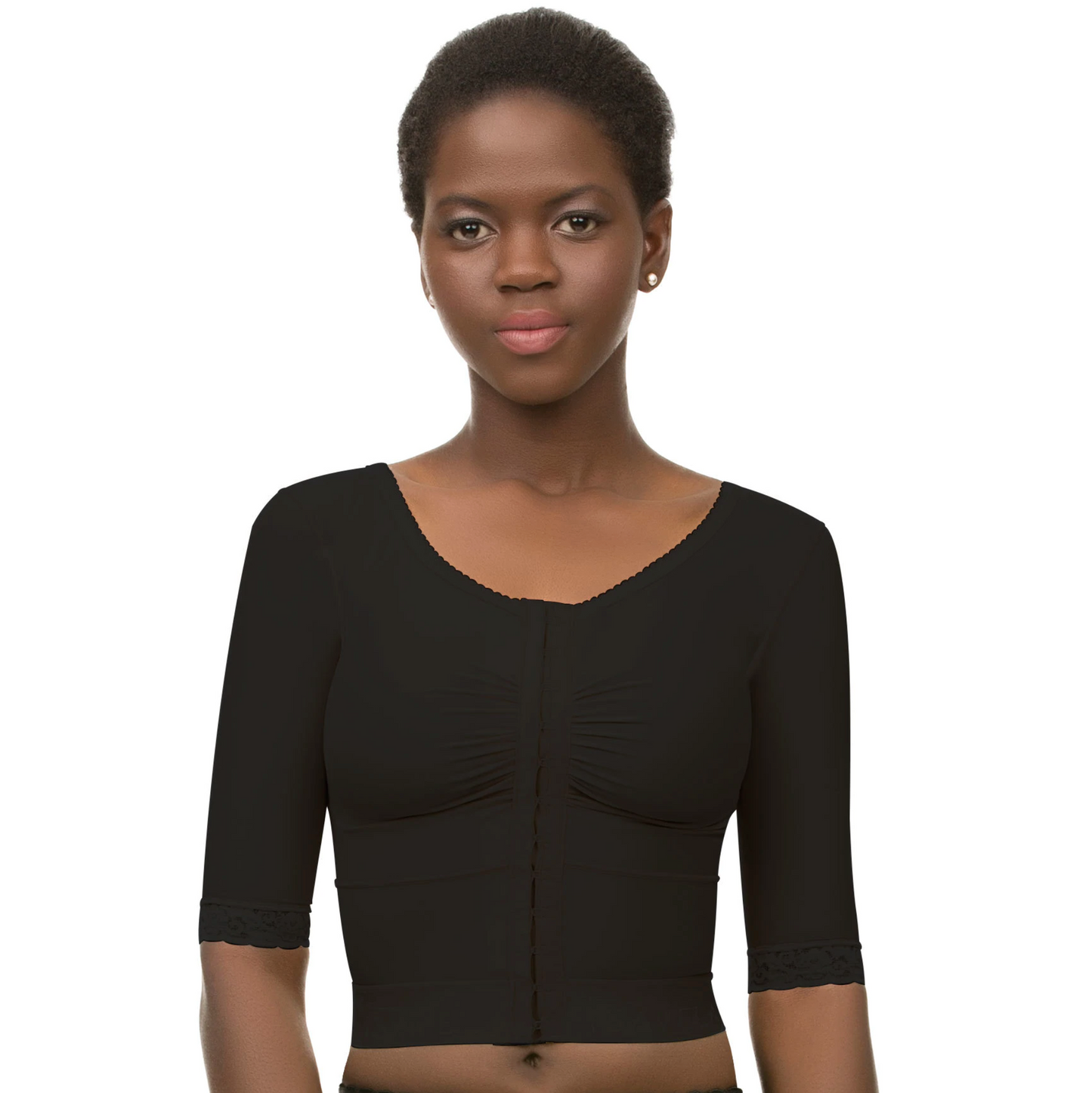 Chaleco bolero compresor con manga corta y brasier integrado (VS03-SS)