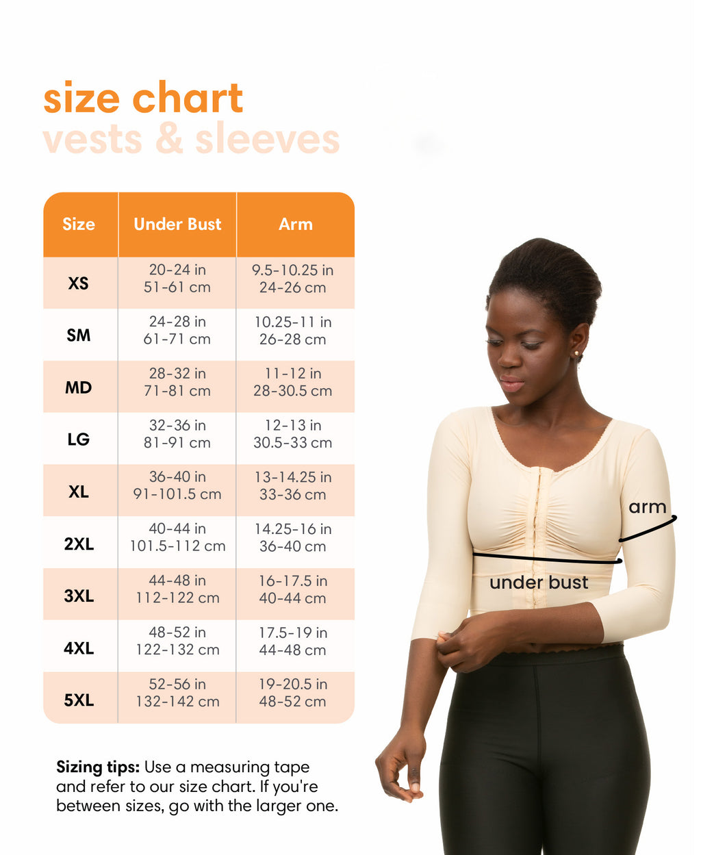 Bra/bolero post operatorio con mangas largas(VS02-LS)