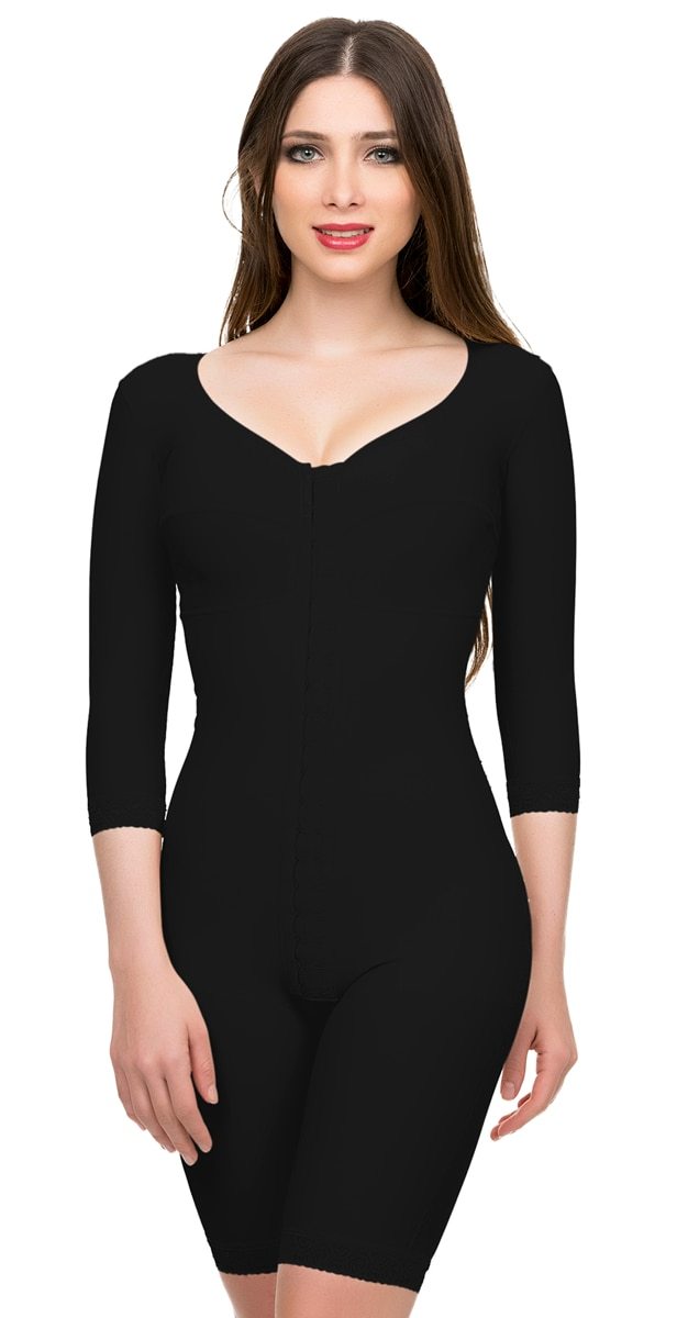 Faja Postquirúrgica de Cuerpo Completo a Media Pierna con Broches (BB09)