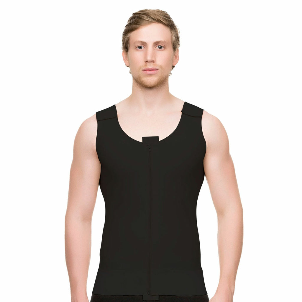 Camiseta de compresión para hombre postquirurgica con zipper (MG03)