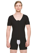Faja de alta compresión, moldeador para hombre con manga corta (MG07)
