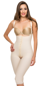 Faja completa debajo de la rodillo, espalda media con broches al frente (BE11-BK)