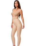 Leggings - Faja abdominal de cintura alta y piernas hasta el tobillo, con cierres laterales (GR07)