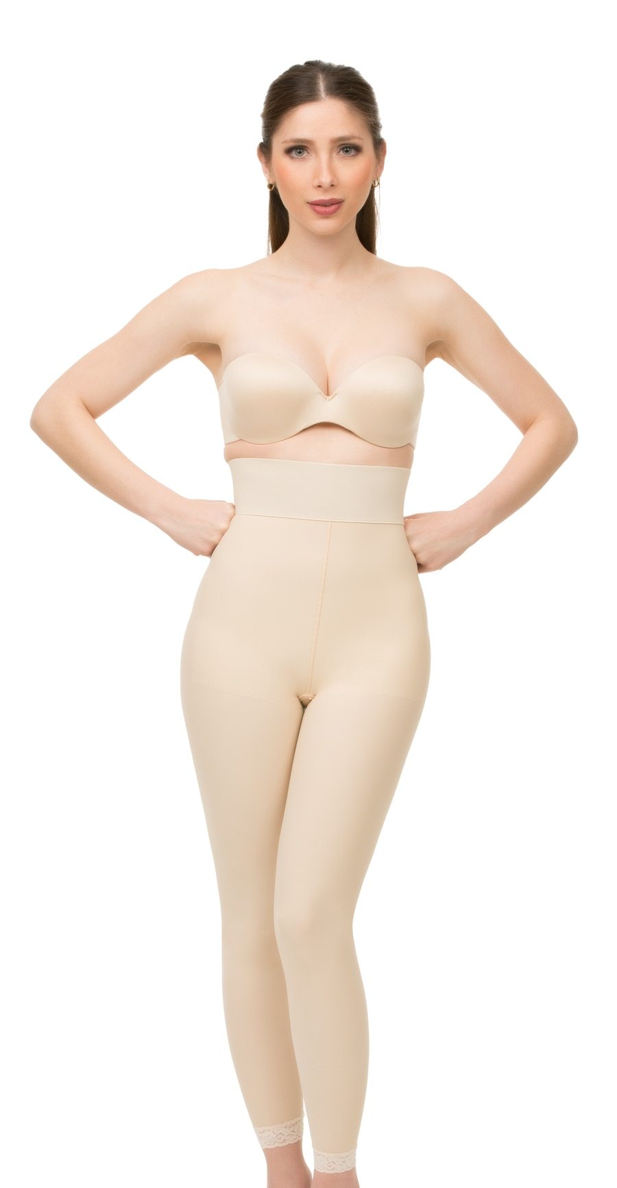 Faja leggings - compresión abdominal de alta cintura alta estilo capri (GR06)