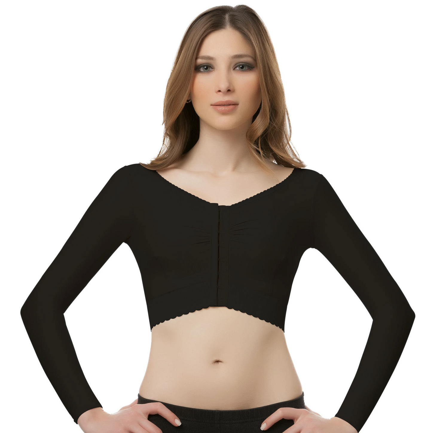 Brasier bolero de compression con mangas de 3/4 (VS02-MS)