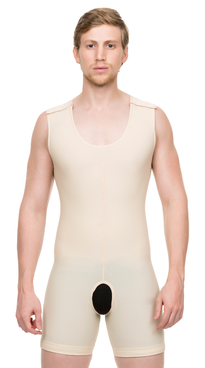Body Shaper para hombre adelgazar ropa de compresión y postquirúrgica pantalones cortos (MG08)