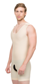Body Shaper para hombre adelgazar ropa de compresión y postquirúrgica pantalones cortos (MG08)