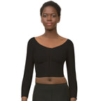 Chaleco bolero compresor con manga larga y brasier integrado (VS03-LS)