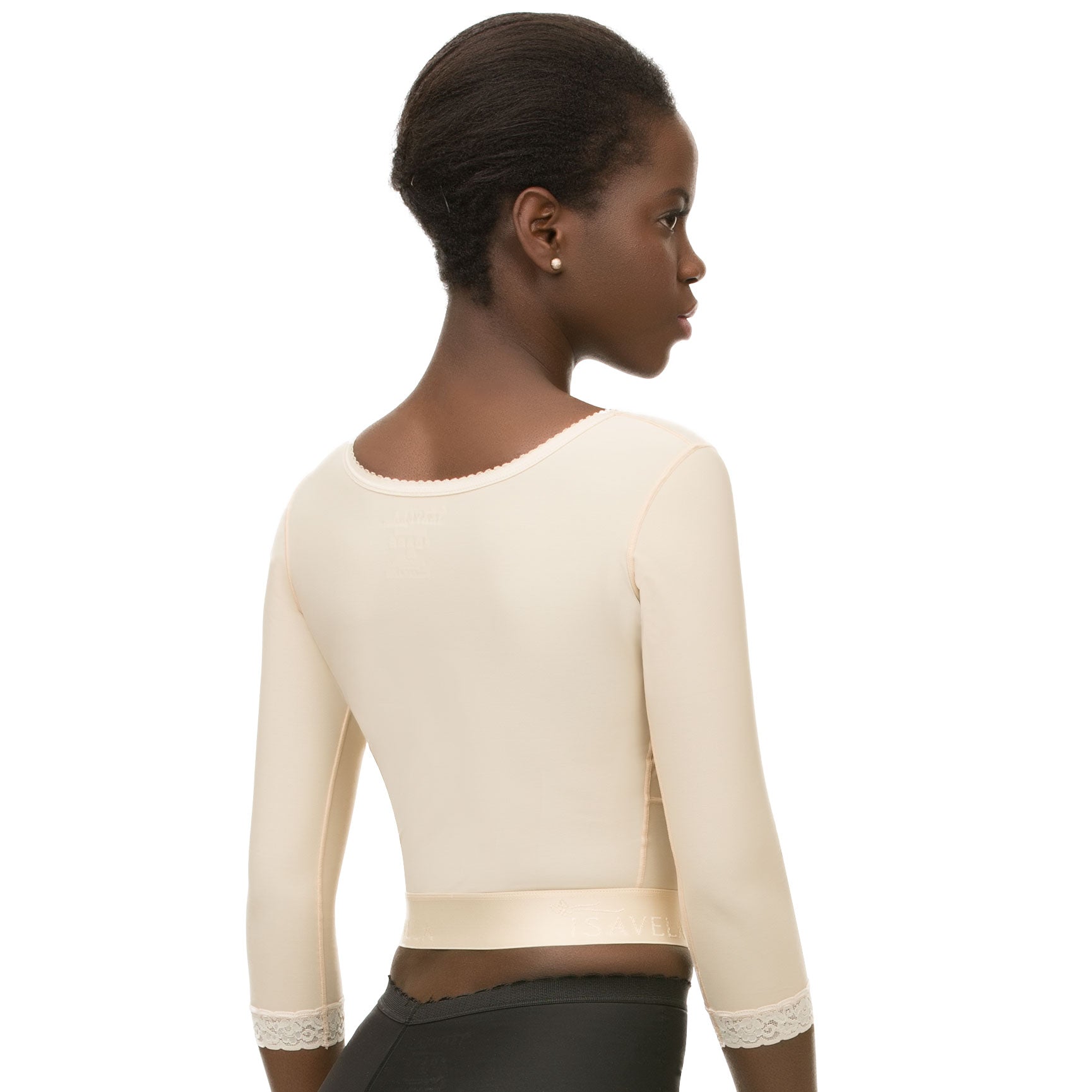 Chaleco bolero compresor con manga 3/4 y brasier integrado (VS03-MS)